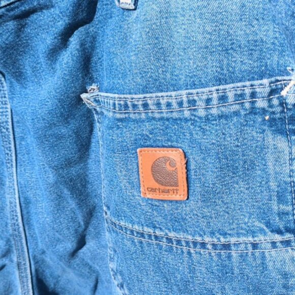 Carhartt Jeans 40 X 30 Carpenter Workwear Flannel Lined Distressed Workgear Warm - Picture 5 of 9